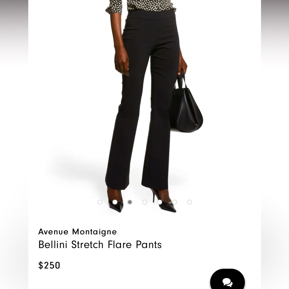 Avenue Montaigne Bellini Flare Pants, pull on, Stretch, sz 12, 34” long, Neimans